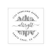 Chic Whimsy met de hand getekende Leaves Round Ret Rubberstempel (Afrduk)