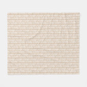 Chic White Beach Sand Beige Brown Abstract Chevron Fleece Deken (Voorkant (Horizontaal))