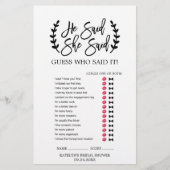 Chic White Black Branches "Hij zei dat ze zei dat  Flyer (Voorkant)