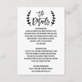 Chic White Black Olive Branches — Kaart met detail (Voorkant)