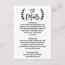 Chic White Black Olive Branches — Kaart met detail