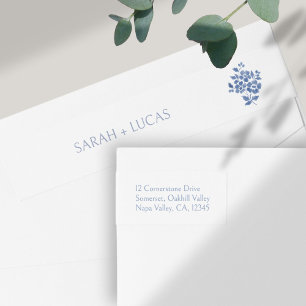 Chic White Blauw Bloemboeket bruiloft
