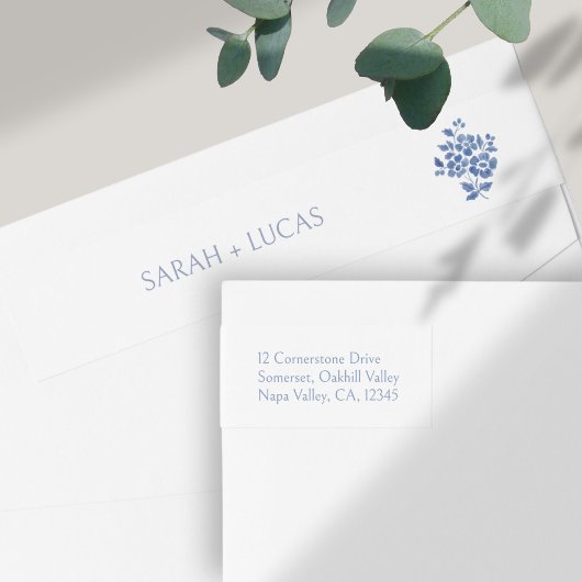 Chic White | Blauw Bloemboeket bruiloft