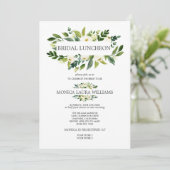 Chic White Bloom | Bridal Luncheon Wedding Kaart (Staand voorkant)