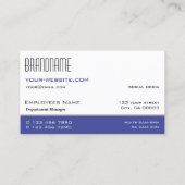Chic White Blue Black Simple en Professional Visitekaartje (Achterkant)