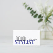 Chic White Blue Black Simple en Professional Visitekaartje (Staand voorkant)
