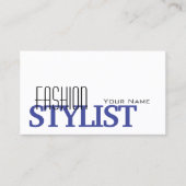 Chic White Blue en Black met Photo Professional Visitekaartje (Voorkant)