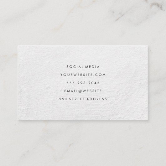 Chic White Blue Stripes Pattern Faux Metallic Gold Visitekaartje (Achterkant)