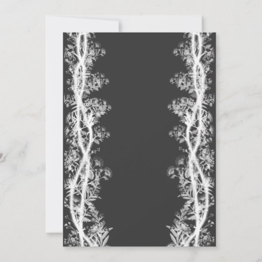 Chic White Botanical Border Wedding Kaart (Achterkant)