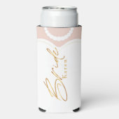 chic white bridal bridal party bachelorette seltzer blikjeskoeler (Seltzer Achterkant)