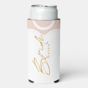 chic white bridal bridal party bachelorette seltzer blikjeskoeler