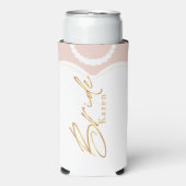 chic white bridal bridal party bachelorette seltzer blikjeskoeler (Seltzer Voorkant)