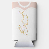 chic white bridal bridal party bachelorette seltzer blikjeskoeler (Achterkant)