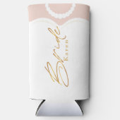 chic white bridal bridal party bachelorette seltzer blikjeskoeler (Voorkant)