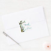 Chic White Country Weddenschap Bedankt Vierkante Sticker (Envelop)