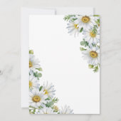 Chic White Daisy Bloemengroen Verjaardag Kaart (Achterkant)