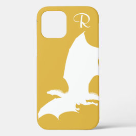 Chic White Dragon Monogram Hoesje-Gemate iPhone Ca Case-Mate iPhone Case