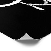 Chic White en Black Chandelier Poster (Hoek)