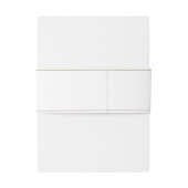 Chic White en Gold Monogram Crest Wedding Uitnodigingen Wikkel (Achterkant Voorbeeld)