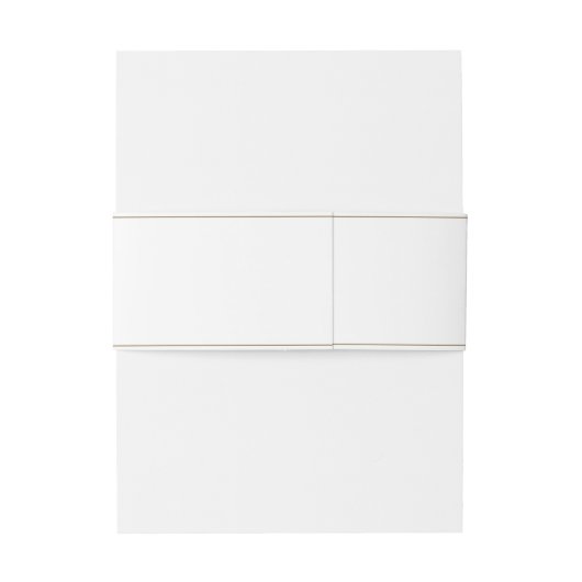 Chic White en Gold Monogram Crest Wedding Uitnodigingen Wikkel (Achterkant Voorbeeld)