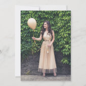 Chic White en Gold Two Photo Graduparty Kaart (Achterkant)