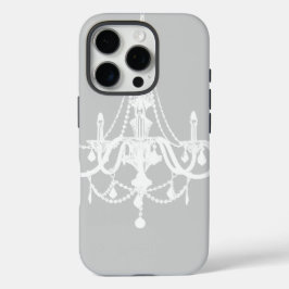 Chic White en Gray Chandelier iPhone 13 Hoesje