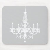 Chic White en Gray Chandelier Muismat (Voorkant)