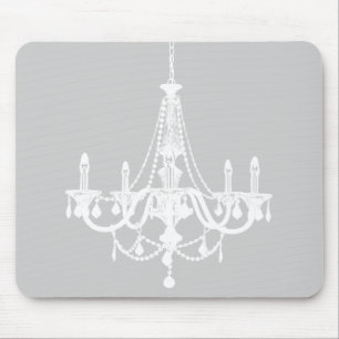 Chic White en Gray Chandelier Muismat