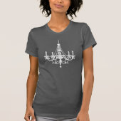 Chic White en Gray Chandelier T-shirt (Voorkant)