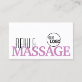 Chic White en Roze Simple Stylish met Logo Visitekaartje