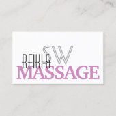 Chic White en Roze Stijlvol met monogram Visitekaartje (Voorkant)