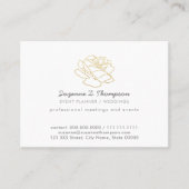 Chic White Event Planner (Weddings) Professioneel Visitekaartje (Voorkant)