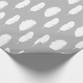 Chic White Feathers Cadeaupapier (Hoek)