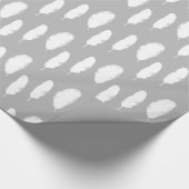 Chic White Feathers Cadeaupapier (Hoek)