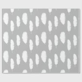 Chic White Feathers Verjaardag Cadeaupapier (Vlak)