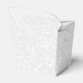 Chic White Filigree Wedding Dank je wel voor doos Bedankdoosjes (Achterkant)