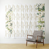 Chic White Floral Step & Repareer Birthday Backdro Wandkleed (In Situ (horizontaal))