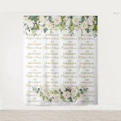 Chic White Floral Step & Repareer Birthday Backdro Wandkleed (Voorkant)