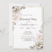 Chic White Flowers Retirement Kaart (Voorkant)