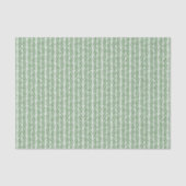 Chic White Forest Donker Sage Groen Gestreept Zigz Tissuepapier (Voorkant)