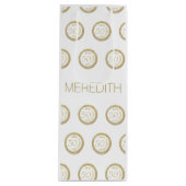Chic White Gold 50 en Fabulous 50th Birthday Wijn Cadeautas (Voorkant)