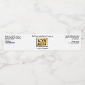 Chic White, Gold, Black Body Butter Jar label Waterfles Etiket (Enkel label)