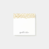 Chic White Gold Confetti Sparkle Shine Post-it® Notes (Voorkant)