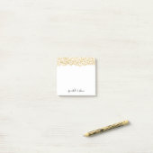 Chic White Gold Confetti Sparkle Shine Post-it® Notes (Op bureau)