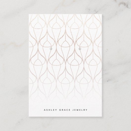 Chic White Gold Earling-beeldschermkaart Visitekaartje (Voorkant)
