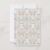 Chic White Gold Great Gatsby Art Deco 1920s RSVP (Achterkant)