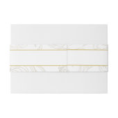 Chic White Gold Named Wedding Uitnodiging Uitnodigingen Wikkel (Achterkant Voorbeeld)