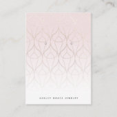 Chic White Gold Pink-verouderingskaart Visitekaartje (Voorkant)