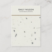 CHIC WHITE GRAY TERRAZZO KETTING EARRING DISPLAY VISITEKAARTJE (Voorkant)