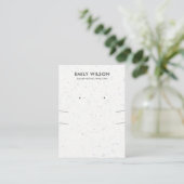 CHIC WHITE GRAY TERRAZZO KETTING EARRING DISPLAY VISITEKAARTJE (Staand voorkant)